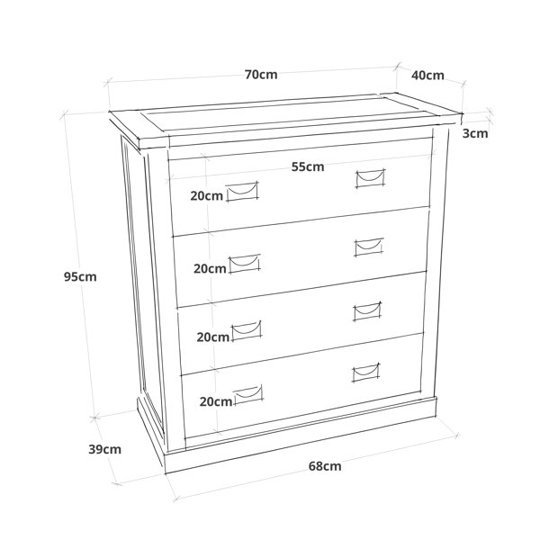 Natur Pur 4 Drawer Chest of Drawers Wayfair.co.uk